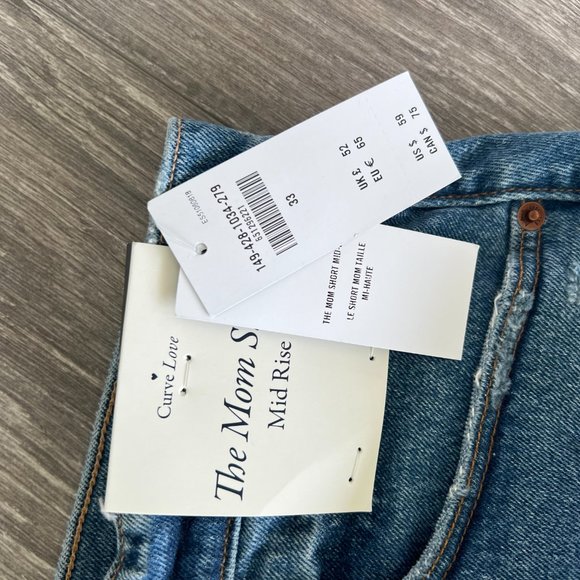 Abercrombie & Fitch - Curve Love Mid Rise Mom Shorts - Size 33 - NWT - Picture 3 of 4